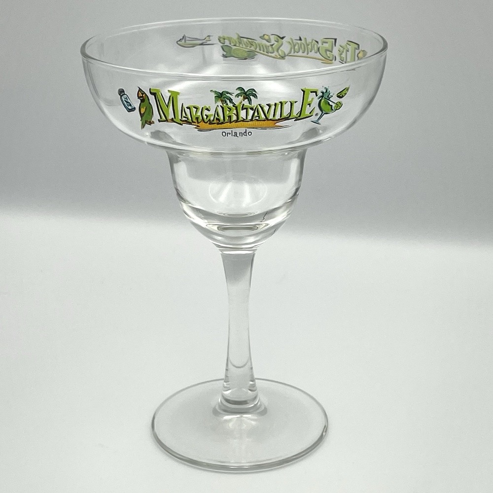 Vintage 2000s Margaritaville Orlando‎ Margarita Glass "It's 5 O'Clock Somewhere"